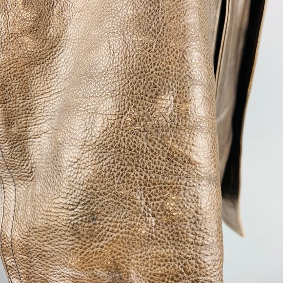 RRL by RALPH LAUREN Size XL Brown Leather Peacoat - Picture 6 of 9